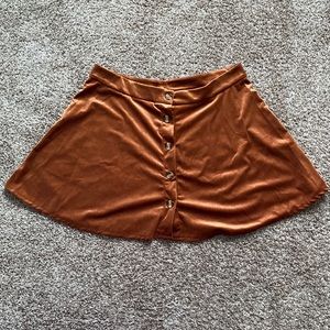 Brand new SHEIN curve 2X velour skater skirt with front buttons
